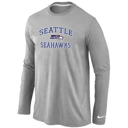 Nike Seattle Seahawks Heart & Soul Long Sleeve T-Shirt Gray,We sell and wholesale Nike Seattle Seahawks Heart & Soul Long Sleeve T-Shirt Gray on line form chian!
