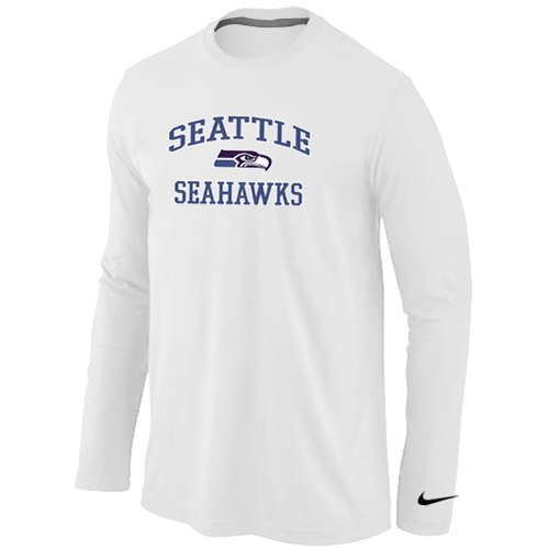 Nike Seattle Seahawks Heart & Soul Long Sleeve T-Shirt White,We sell and wholesale Nike Seattle Seahawks Heart & Soul Long Sleeve T-Shirt White on line form chian!