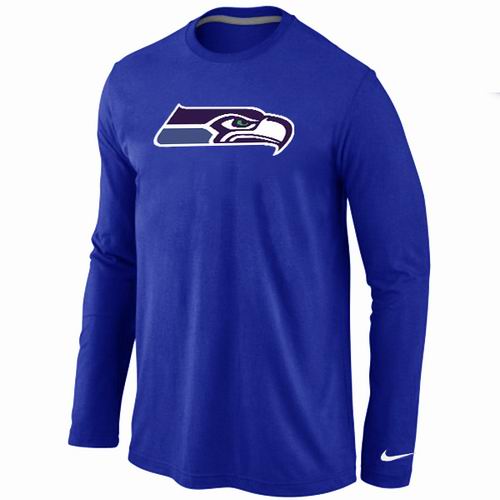 Nike Seattle Seahawks Logo Long Sleeve T-Shirt Blue,We sell and wholesale Nike Seattle Seahawks Logo Long Sleeve T-Shirt Blue on line form chian!