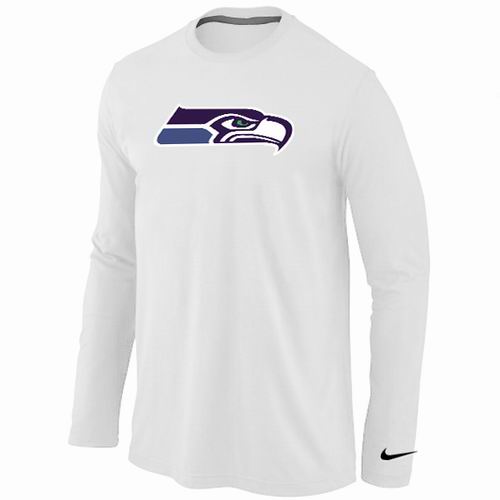 Nike Seattle Seahawks Logo Long Sleeve T-Shirt White,We sell and wholesale Nike Seattle Seahawks Logo Long Sleeve T-Shirt White on line form chian!