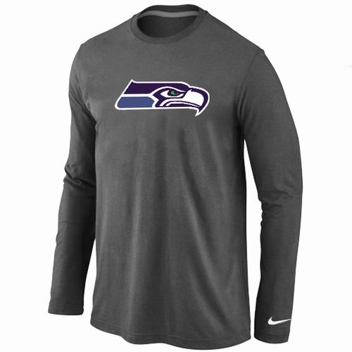 Nike Seattle Seahawks Logo Long Sleeve T-ShirtD.Gray,We sell and wholesale Nike Seattle Seahawks Logo Long Sleeve T-ShirtD.Gray on line form chian!