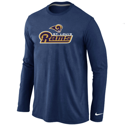 Nike St.Louis Rams Authentic Logo Long Sleeve T-Shirt D.Blue,We sell and wholesale Nike St.Louis Rams Authentic Logo Long Sleeve T-Shirt D.Blue on line form chian!