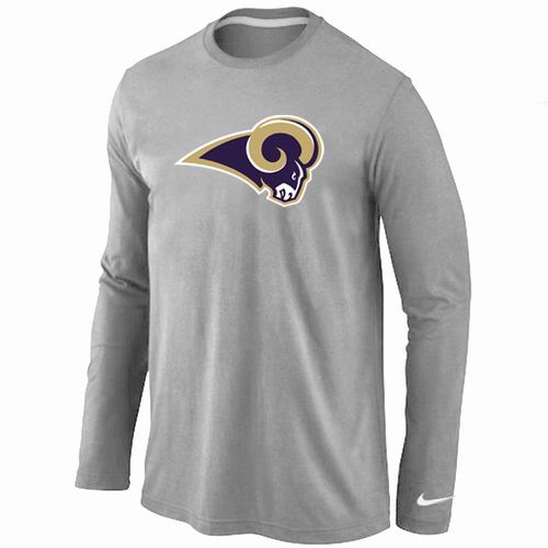 Nike St.Louis Rams Logo Long Sleeve T-Shirt Gray,We sell and wholesale Nike St.Louis Rams Logo Long Sleeve T-Shirt Gray on line form chian!