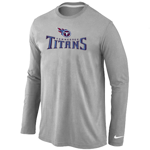 Nike Tennessee Titans Authentic Logo Long Sleeve T-Shirt Gray,We sell and wholesale Nike Tennessee Titans Authentic Logo Long Sleeve T-Shirt Gray on line form chian!