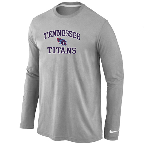 Nike Tennessee Titans Heart & Soul Long Sleeve T-Shirt Gray,We sell and wholesale Nike Tennessee Titans Heart & Soul Long Sleeve T-Shirt Gray on line form chian!
