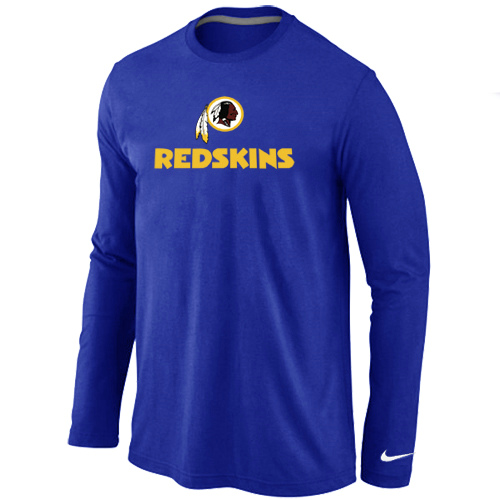 Nike Washington Red Skins Authentic Logo Long Sleeve T-Shirt Blue,We sell and wholesale Nike Washington Red Skins Authentic Logo Long Sleeve T-Shirt Blue on line form chian!