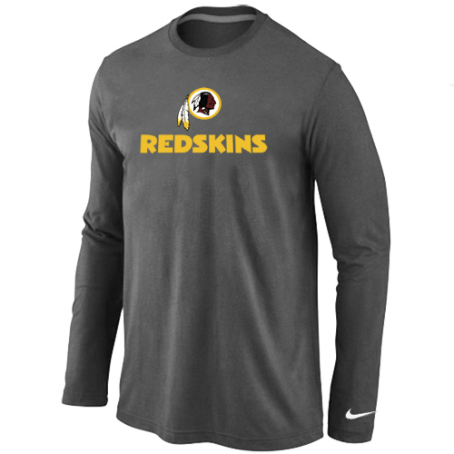 Nike Washington Red Skins Authentic Logo Long Sleeve T-Shirt D.Gray,We sell and wholesale Nike Washington Red Skins Authentic Logo Long Sleeve T-Shirt D.Gray on line form chian!