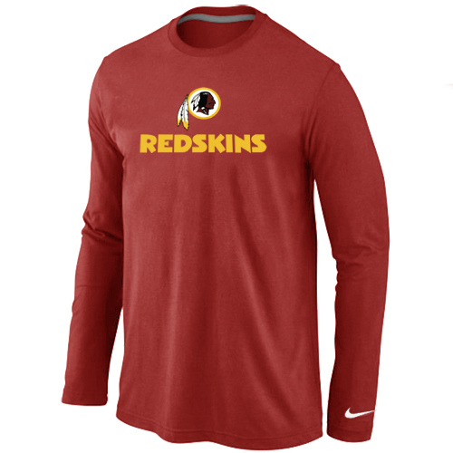 Nike Washington Red Skins Authentic Logo Long Sleeve T-Shirt Red,We sell and wholesale Nike Washington Red Skins Authentic Logo Long Sleeve T-Shirt Red on line form chian!