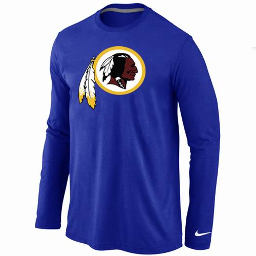 Nike Washington Red Skins Logo Long Sleeve T-Shirt Blue,We sell and wholesale Nike Washington Red Skins Logo Long Sleeve T-Shirt Blue on line form chian!