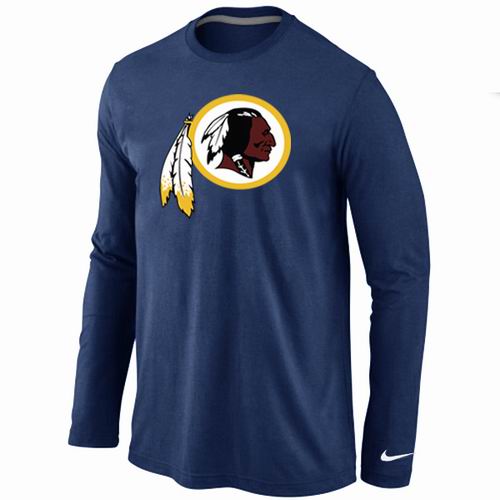 Nike Washington Red Skins Logo Long Sleeve T-Shirt D.Blue,We sell and wholesale Nike Washington Red Skins Logo Long Sleeve T-Shirt D.Blue on line form chian!