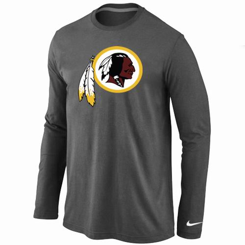 Nike Washington Red Skins Logo Long Sleeve T-Shirt D.Gray,We sell and wholesale Nike Washington Red Skins Logo Long Sleeve T-Shirt D.Gray on line form chian!