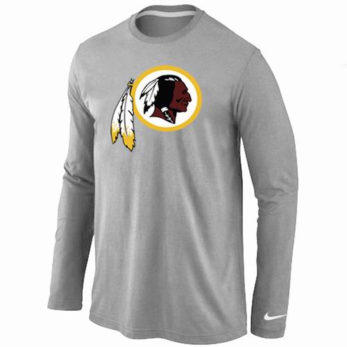 Nike Washington Red Skins Logo Long Sleeve T-Shirt Gray,We sell and wholesale Nike Washington Red Skins Logo Long Sleeve T-Shirt Gray on line form chian!