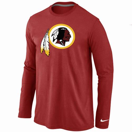 Nike Washington Red Skins Logo Long Sleeve T-Shirt Red,We sell and wholesale Nike Washington Red Skins Logo Long Sleeve T-Shirt Red on line form chian!