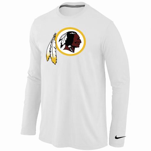 Nike Washington Red Skins Logo Long Sleeve T-Shirt White,We sell and wholesale Nike Washington Red Skins Logo Long Sleeve T-Shirt White on line form chian!