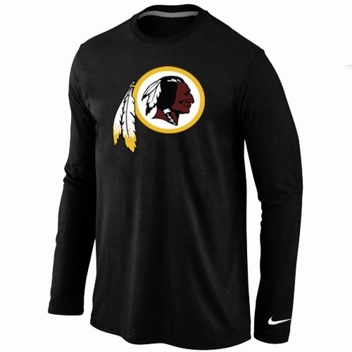 Nike Washington Red Skins Logo Long Sleeve T-Shirt black,We sell and wholesale Nike Washington Red Skins Logo Long Sleeve T-Shirt black on line form chian!