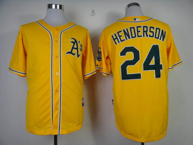 Oakland Athletics #24 Rickey Henderson 2013 Yellow Jerseys,We sell and wholesale Oakland Athletics #24 Rickey Henderson 2013 Yellow Jerseys on line form chian!