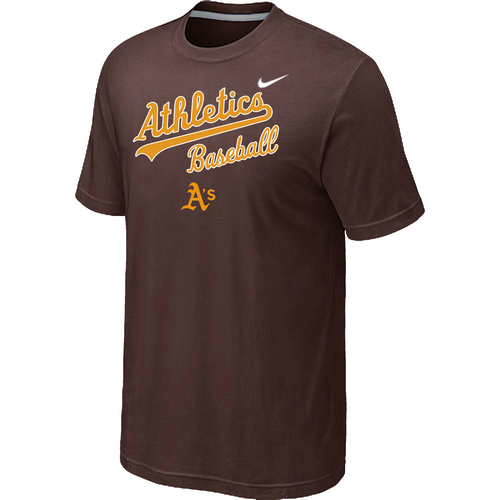 Oakland Athletics 2014 Home Practice T-Shirt - Brown,We sell and wholesale Oakland Athletics 2014 Home Practice T-Shirt - Brown on line form chian!