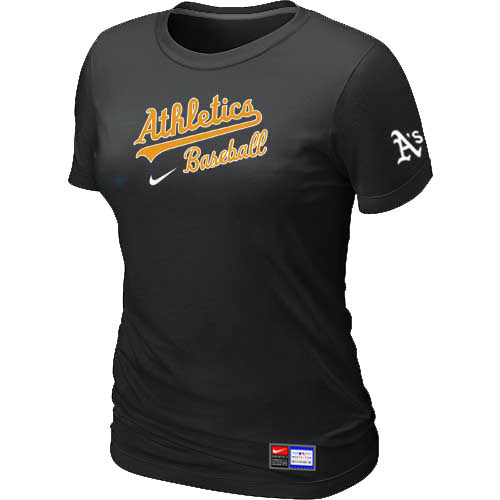 Oakland Athletics Nike Women's Black Short Sleeve Practice T-Shirt,We sell and wholesale Oakland Athletics Nike Women's Black Short Sleeve Practice T-Shirt on line form chian!