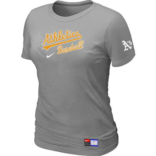 Oakland Athletics Nike Women's L.Grey Short Sleeve Practice T-Shirt,We sell and wholesale Oakland Athletics Nike Women's L.Grey Short Sleeve Practice T-Shirt on line form chian!