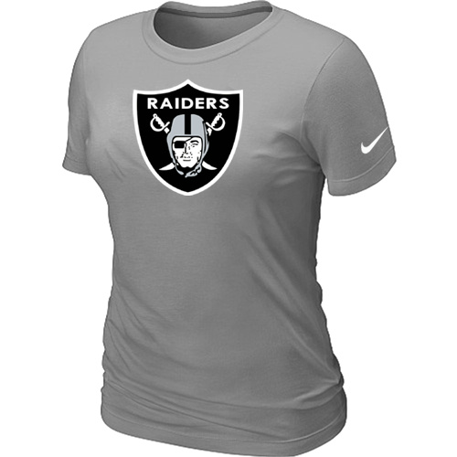 Oakland Raiders L.Grey Women's Logo T-Shirt,We sell and wholesale Oakland Raiders L.Grey Women's Logo T-Shirt on line form chian!