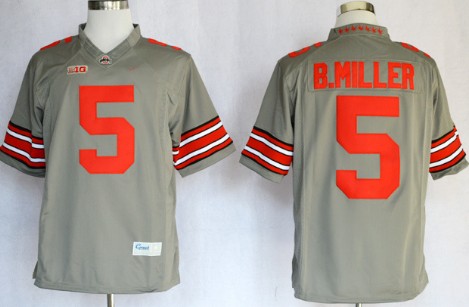 Ohio State Buckeyes #5 Baxton Miller 2013 Gray Big 10 Patch Limited Jerseys,We sell and wholesale Ohio State Buckeyes #5 Baxton Miller 2013 Gray Big 10 Patch Limited Jerseys on line form chian!