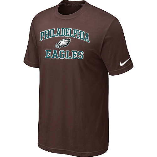 Philadelphia Eagles Heart & Soul Brown T-Shirt,We sell and wholesale Philadelphia Eagles Heart & Soul Brown T-Shirt on line form chian!