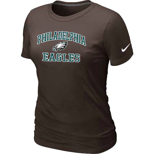 Philadelphia Eagles Women's Heart & Soul Brown T-Shirt,We sell and wholesale Philadelphia Eagles Women's Heart & Soul Brown T-Shirt on line form chian!