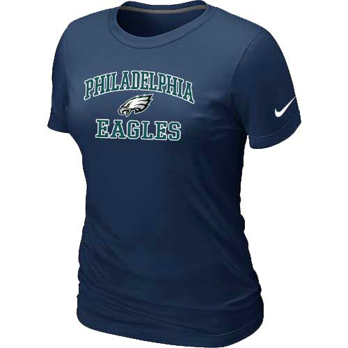 Philadelphia Eagles Women's Heart & Soul D.Blue T-Shirt,We sell and wholesale Philadelphia Eagles Women's Heart & Soul D.Blue T-Shirt on line form chian!