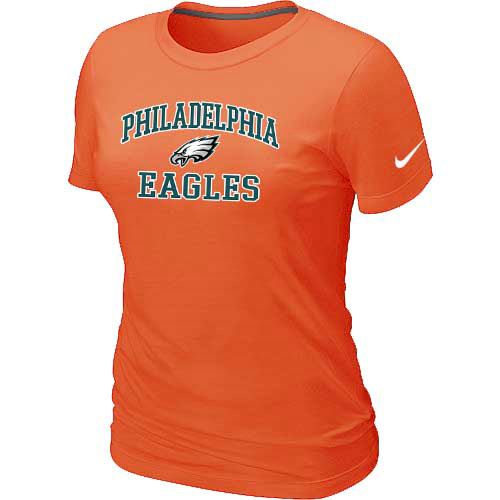 Philadelphia Eagles Women's Heart & Soul Orange T-Shirt,We sell and wholesale Philadelphia Eagles Women's Heart & Soul Orange T-Shirt on line form chian!