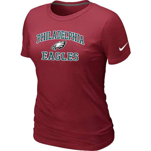 Philadelphia Eagles Women's Heart & Soul Red T-Shirt,We sell and wholesale Philadelphia Eagles Women's Heart & Soul Red T-Shirt on line form chian!
