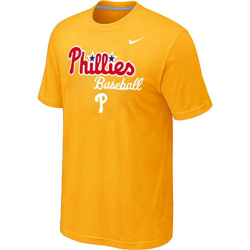 Philadelphia Phillies 2014 Home Practice T-Shirt - Yellow,We sell and wholesale Philadelphia Phillies 2014 Home Practice T-Shirt - Yellow on line form chian!