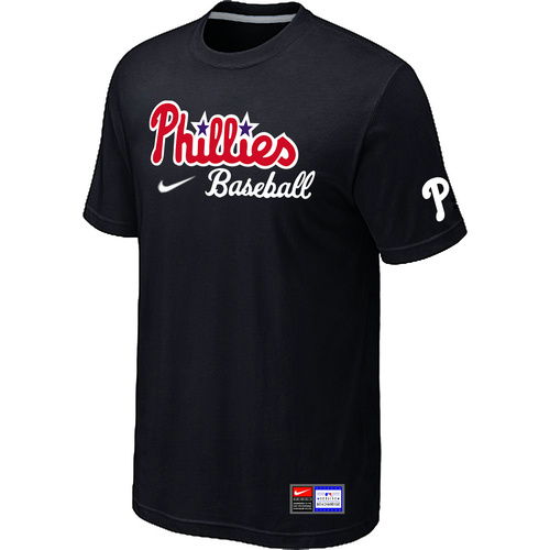 Philadelphia Phillies Nike Short Sleeve Practice T-Shirt Black,We sell and wholesale Philadelphia Phillies Nike Short Sleeve Practice T-Shirt Black on line form chian!