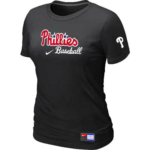 Philadelphia Phillies Nike Women's Black Short Sleeve Practice T-Shirt,We sell and wholesale Philadelphia Phillies Nike Women's Black Short Sleeve Practice T-Shirt on line form chian!