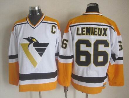 Pittsburgh Penguins #66 Mario Lemieux CCM White Yellow  Jerseys,We sell and wholesale Pittsburgh Penguins #66 Mario Lemieux CCM White Yellow  Jerseys on line form chian!