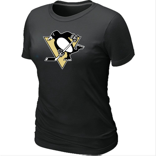 Pittsburgh Penguins Big & Tall Women's Logo Black T-Shirt,We sell and wholesale Pittsburgh Penguins Big & Tall Women's Logo Black T-Shirt on line form chian!