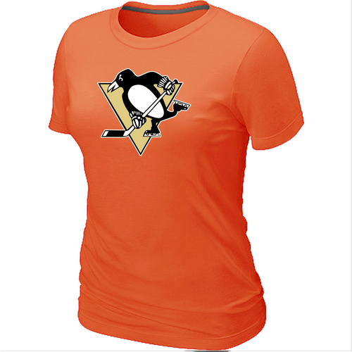 Pittsburgh Penguins Big & Tall Women's Logo Orange T-Shirt,We sell and wholesale Pittsburgh Penguins Big & Tall Women's Logo Orange T-Shirt on line form chian!