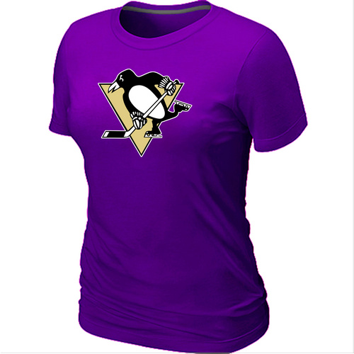 Pittsburgh Penguins Big & Tall Women's Logo Purple T-Shirt,We sell and wholesale Pittsburgh Penguins Big & Tall Women's Logo Purple T-Shirt on line form chian!