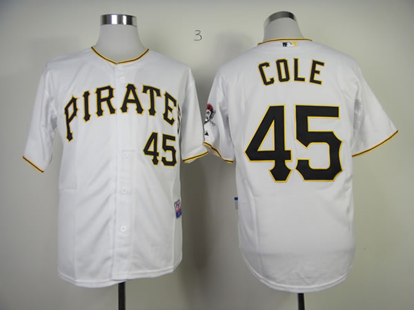 Pittsburgh Pirates #45 Cole White Jerseys,We sell and wholesale Pittsburgh Pirates #45 Cole White Jerseys on line form chian!