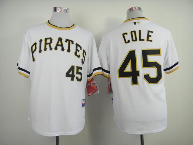 Pittsburgh Pirates #45 Cole White Pullover Jerseys,We sell and wholesale Pittsburgh Pirates #45 Cole White Pullover Jerseys on line form chian!