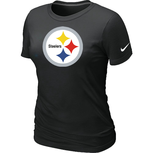 Pittsburgh Steelers Black Women's Logo T-Shirt,We sell and wholesale Pittsburgh Steelers Black Women's Logo T-Shirt on line form chian!