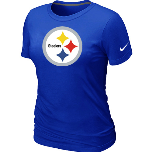 Pittsburgh Steelers Blue Women's Logo T-Shirt,We sell and wholesale Pittsburgh Steelers Blue Women's Logo T-Shirt on line form chian!