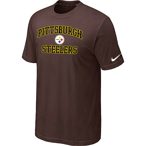 Pittsburgh Steelers Heart & Soul Brown T-Shirt,We sell and wholesale Pittsburgh Steelers Heart & Soul Brown T-Shirt on line form chian!