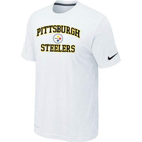 Pittsburgh Steelers Heart & Soul White T-Shirt,We sell and wholesale Pittsburgh Steelers Heart & Soul White T-Shirt on line form chian!