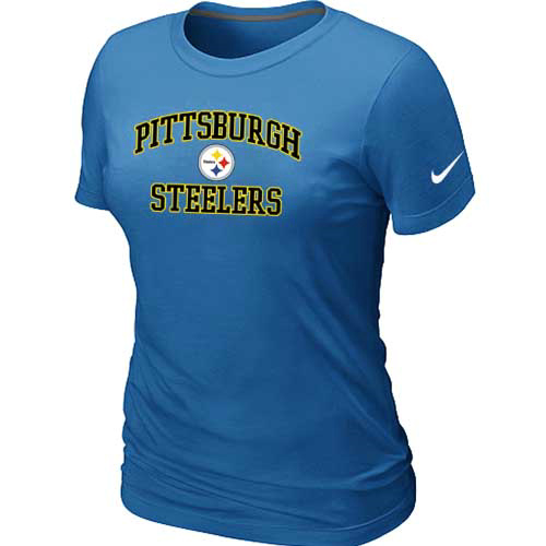 Pittsburgh Steelers Women's Heart & Soul L.blue T-Shirt,We sell and wholesale Pittsburgh Steelers Women's Heart & Soul L.blue T-Shirt on line form chian!