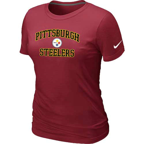 Pittsburgh Steelers Women's Heart & Soul Red T-Shirt,We sell and wholesale Pittsburgh Steelers Women's Heart & Soul Red T-Shirt on line form chian!