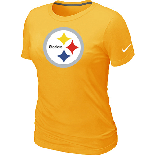 Pittsburgh Steelers Yellow Women's Logo T-Shirt,We sell and wholesale Pittsburgh Steelers Yellow Women's Logo T-Shirt on line form chian!