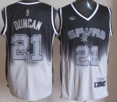 San Antonio Spurs #21 Tim Duncan Black And Gray Fadeaway Fashion Jerseys,We sell and wholesale San Antonio Spurs #21 Tim Duncan Black And Gray Fadeaway Fashion Jerseys on line form chian!