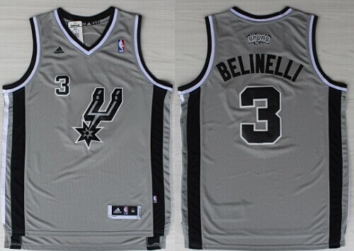 San Antonio Spurs #3 Marco Belinelli Revolution 30 Swingman Gray Jerseys,We sell and wholesale San Antonio Spurs #3 Marco Belinelli Revolution 30 Swingman Gray Jerseys on line form chian!