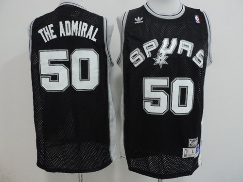 San Antonio Spurs #50 The Admiral Black Throwback Swingman Jerseys,We sell and wholesale San Antonio Spurs #50 The Admiral Black Throwback Swingman Jerseys on line form chian!