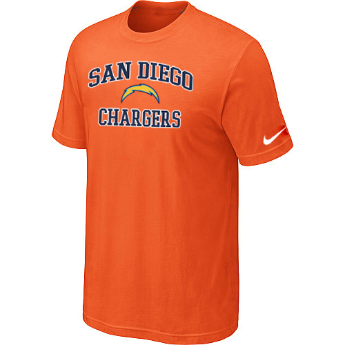 San Diego Chargers Heart & Soul Orange T-Shirt,We sell and wholesale San Diego Chargers Heart & Soul Orange T-Shirt on line form chian!